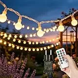 LED Lichterkette Outdoor 27m 200 LEDs – IP44 wasserdicht für Garten & Balkon, Warmweiß mit 8 Modi & Fernbedienung, dimmbar mit Timer, Deko für Party & Terrasse