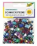 folia 1240 - Schmucksteine Sparkling Basics, rund und eckig, 800 Stück, Größen und Farben - ideal zum Verzieren von Grußkarten, Scrapbooking und anderen Bastelarbeiten