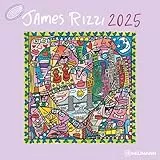 N NEUMANNVERLAGE - James Rizzi 2025 Broschürenkalender, 30x30cm, Wandkalender mit Abbildungen von James Rizzi, Mondphasen, viel Platz für Notizen und internationale Feiertage/Kalendarium