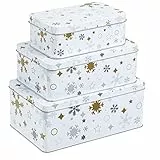 Haushalt International Keksdosen Set 3-TLG. - Weihnachten - Plätzchendose (Winterzauber)
