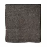 Schiesser Saunatuch Turin | Frottier | angesagte Reiskornoptik | 100% Baumwolle | flauschig, saugstark, farbecht | Oeko-Tex® Made in Green Zertifiziert | Kordelaufhänger | 75x200cm | Dunkelgrau