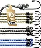 HELDENWERK 10er-Set Expander TÜV/GS geprüft mit Haken Elastisch in 30, 45, 75 und 100cm I Spanngummi mit Haken für Transport, Camping & Sicherung I Spannseil, Gummispanner & Gepäckspanner (45cm)