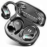 Bluetooth Kopfhörer Sport, 75Std Kopfhörer Kabellos Bluetooth, HiFi Stereo Tiefer Bass Wireless Earbuds, 4 ENC Noise Cancelling Mic, USB-C/LED/IP-X8 Wasserdicht in Ear Ohrhörer Sport mit Ohrhaken