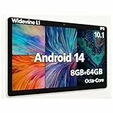 Vekoy Tablet 10 Zoll Android Octa-Core 8 GB RAM 64 GB ROM (1 TB TF) 1280x800 IPS Touchscreen GMS-zertifizierter 5000mAh Tablet PC WiFi 6 Bluetooth 5.4 Widevine L1 Dual-Kamera