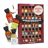 Thoughtfully Hot Sauce Geschenkset - Probierset mit 30 scharfen Soßen – Weltweit inspirierte Chili Saucen – Scharfe Soßen Set – 30 x 20 ml