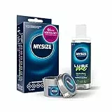 MY.SIZE Vorteilspack Kondome 64 mm, 10er Pack + Natural Gleitgel 100 ml + Massagekerze
