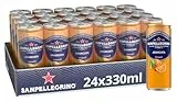 San Pellegrino Aranciata Orangen-Limonade mit 16% Orangensaft (aus Konzentrat), 24er Pack (24 x 330ml) Einweg-Dosen