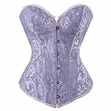 Grebrafan Corsage Korsett Stahl Damen Hochzeits Korsage (EUR(32-34) S, Blau)