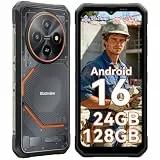 Blackview Outdoor Handy Ohne Vertrag Android 16, 24GB+128GB/2TB TF Baustellenhandy, 245g/10.7mm Ultra-Thin Outdoor Smartphone, 6.56' 90Hz, 16MP AI Camera, IP69K/OTG/NFC/Gemini AI/3 Jahre Garantie