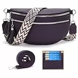 LANXINGLUO bauchtasche damen Lila umhängetasche damen mittelgroß crossbody bag Mit Kreditkartenfach und 2 Schultergurten bags for women