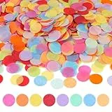 Konfetti Bunt 6000 Stück, 2.5cm Konfetti Geburtstag Groß, Mehrfarbig Runde Streudeko Tischdeko, Papier Confetti für Geburtstag Hochzeit Party Dekoration(50g)