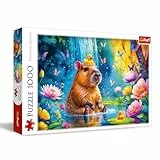 Trefl - Capybara - Puzzle 1000 Teile - Puzzle mit einem Capybara vor einem Wasserfall, für Erwachsene und Kinder ab 14 Jahren