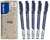 PILOT FriXion Fineliner, radierbarer Fineliner, 5er Set (Blau)