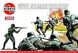Airfix A02702V WIWII Deutsche Infanterie Vintage Classics Figuren im Maßstab 1:32 Modellbausatz, Merhfarbig