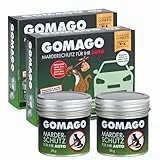 GOMAGO Marderschutz Auto Vorteils-/Doppelpack | Duftstoffbasierte Marderabwehr für den Motorraum | Starke Alternative zu Marderschreck, Marderspray & Ultraschall | ca. 6 Monate wirksam