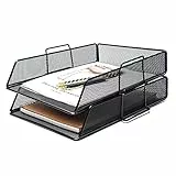 EXERZ Briefablagen 2tlg/ Papiersortierer/Schreibtisch multifunktionaler Organiser/Dateihalter für Büro, Schule, Studie, 2-In-1-Schublade, Raumwunder