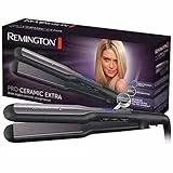 Remington Glätteisen breit Pro-Ceramic Extra (extra breite 45mm Stylingplatten -speziell für dickes, krauses, lockiges und sehr langes Haar) LCD-Display, 150-230°C, Haarglätter S5525