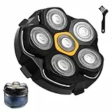Ersatzrasierkopf für DOAO Kensen JoyKoi Kibiy AEXIRI Shaver, Magnetische 6D Kopfrasierer für Glatzen Rasierer Herren, Wasserdicht Flexibler Kopf Abnehmbarer Ersatz-Scherkopf Nass und Trocken