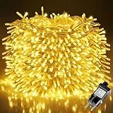 Lichterkette Weihnachten, LEDYA 20M 200 LED Lichterkette Strom Warmweiß mit 8 Modi und Speicherfunktion, Wasserdichte IP44 für Balkon, Garten, Geländer, Innen und Außen Dekoration