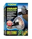 Exo Terra Swamp Basking Spot, ideal für Aqua- und Feuchtterrarien, gegen Spritzwasser und Sprühregen unempfindliche Wärmelampe, R20, 75W, Fassung E27