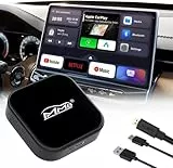 MMB WJAN-TV CarPlay, kabelloser CarPlay-Adapter, AI-Box 4 GB + 64 GB Auto-Entertainment für Autos mit werkseitig verkabeltem Apple CarPlay und Android Auto, YouTube, Netflix