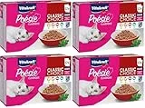 Vitakraft Poésie Classique, Nassfutter für Katzen, im Multipack, mit Huhn, Truthahn und Rind, mit Lachs mit MSC-Siegel, ohne Zusatz von Zucker und Getreide, Vorratsgröße (1 Paket mit 12x 85g)