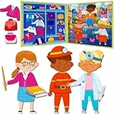 QUOKKA Magnetische Anziehpuppen für Mädchen und Jungen mit 35 Magnetteilen – Kreatives Magnetspiel-Set für Zuhause oder unterwegs – Magnetische Papierpuppen für Kinder ab 3 Jahren mit Berufen