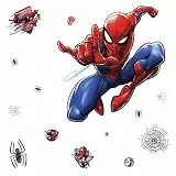RoomMates Riesiger wiederverwendbarer Spiderman-Aufkleber, Blau, Rot, Schwarz