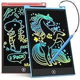 TECJOE 2-Pack LCD Schreibtablett, 10-Zoll buntes Doodle Board für Kinder, elektronische Zeichnung Tablet Zeichnung Pads, Geschenke für 3–6-Jährige (Blau und Rosa)