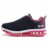 frysen Herren Damen Sportschuhe Laufschuhe mit Luftpolster Turnschuhe Profilsohle Sneakers Leichte Schuhe BluePink 38