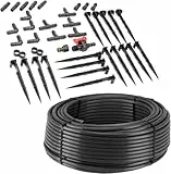 Tropfrohr 16 mm 50m (40tlg) mit Druckkompensation + Zubehör Tropfschlauch Tropfbewässerung Bewässerungsschlauch PE-Tropfrohr Garten (50m)