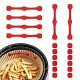 18 Pcs Magnete für Airfryer Backpapier,BPA-frei Zubehör für Heißluftfritteuse Verhindert Verrutschen & Verbrennen Kompatibel mit Ninja/Philips/Cosori Airfryer