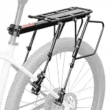 ROCKBROS Fahrrad Gepäckträger Aluminiumlegierung Verstellbar für 26-29 Zoll hinten Fahrrad Sattelstütze Gepäckträger mit Schnellspanner und Reflektor für Universal Rennräder Mountainbikes