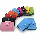 AirZyx Kreditkartenetui Damen Herren Kreditkarte Leder 24 Karten (Blau)