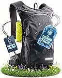 Fahrradrucksack 6L Herren & Damen ONPACK – Ultraleicht 350g – Kleiner Rucksack mit Thermofach & Helmnetz – Kleiner Fahrrad Rucksack für Männer & Damen inkl. Regenschutz, MTB Rucksack