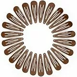 YISCOKO Haarspangen für Damen, 5,1 cm, Metall, Braun, Kinder-Haarspangen, Mädchen-Haar-Accessoires (24 Stück, braun)