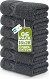 Utopia Towels - Premium Handtücher - 100% gekämmte, ringgesponnene Baumwolle, ultraweich und sehr saugfähig, Dicke Handtücher 41 x 71 CM's, hochwertige Handtücher (6er-Pack, Grau)