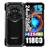 DOOGEE Blade 20 Pro 4G Outdoor Handy Ohne Vertrag,125dB Lautsprecher,11800mAh/18W Android 15 Baustellenhandy,24GB+256GB/2TB,50MP AI Kamera,6.6'' HD+ Outdoor Smartphone,3 Card Slots/IP68/NFC (Silver)