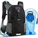 Lunidry Trinkrucksack, Thermoisolierter Trinkrucksack mit 2 l BPA-freier, auslaufsicherer Wasserblase, Tagesrucksack, perfekt zum Laufen, Radfahren, Wandern, Klettern, hält Flüssigkeiten bis zu 4