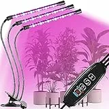 Retoo Pflanzenlampe LED Vollspektrum pflanzenlicht, Schreibtisch Pflanzenlampe für Gewächshaus, Pflanzenleuchte für Zimmerpflanzen, 60 LEDs, Fernbedienung Zeilengesteuerte, Wachstumslicht mit Timer