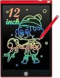LCD Schreibtafel Kinder 12 Zoll,cimetech Zaubertafel mit Stift, Elastisches Seil, Augenschutz Maltafel mit Sperr-& Löschfunktion Weihnachten Kinder Geschenke Spielzeug 3 4 5 6 7 8 jahre Mädchen Junge