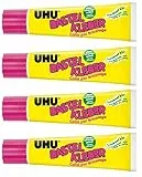 UHU 47735 Bastelkleber ohne Lösungsmittel, 90 g Tube (4er Pack)