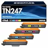 SODFACE TN247 TN243 TN247 Tonerkartuschen kompatibel für TN243 TN-243CMYK für Brother DCP-L3550CDW HL-L3230CDW MFC-3750CDW HL-L3210CW MFC-L3710CW DCP-L3510CDW (Schwarz, Cyan, Gelb, Magenta, 4er-Pack