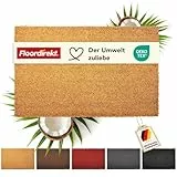 Floordirekt Fußmatte für Innen und Außen, 60x90 cm Natur, Türmatte aus Kokos, Schmutzfangmatte für Haustür, rutschfeste Fussmatte, Kokosmatte, Fußabtreter, Fussabstreifer (24mm)