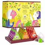 ETS Tee Geschenk Happy Easter | Tee Geschenk Ostern für Frauen Männer Oma Freundin | 3x4 Sorten | BIO | 12 Pyramidenbeutel