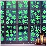 130 Stück Weihnachtsdeko, Fensterbilder, Fensterdeko, Weihnachtsdeko Fenster, Fenstersticker