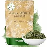 Grüner Sencha Tee BIO 1000 g I lose und geschnitten I aromatischer bio Sencha Grüntee I 100% natürlich I bioKontor