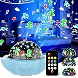 JKGIFTS Nachtlicht Kinder - Dinosaurier Spielzeug für 1-9 Jahre Jungen Mädchen Sternenhimmel Projektor Kinder 4 in 1 LED Projektor Sternenhimmel Nachttischlampe Fernbedienung Spielzeug Weihnachten