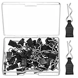 40 Stück RC Körper Shell Pins, C Karosserie Clips mit Aufreißlaschen, Karosserieklammern RC Car Clips für Deerc Ersatzteile 1/10 1/12 1/16 1/18 R Pins(Schwarz)
