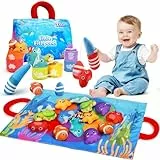 ZOOI Montessori Spielzeug ab 1 Jahr, 5 in 1 Motorikspielzeug Angelspiel, Spielzeug ab 1 2 3 Kinder Jahr, Geschenke für Mädchen und Junge, Kinderspielzeug ab 1 Jahre, Sensorik Motorikspielzeug